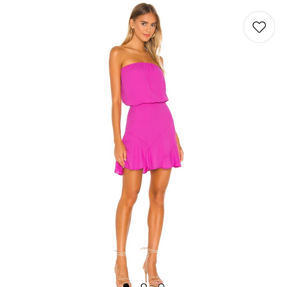Krisa Strapless Hot Pink Dress